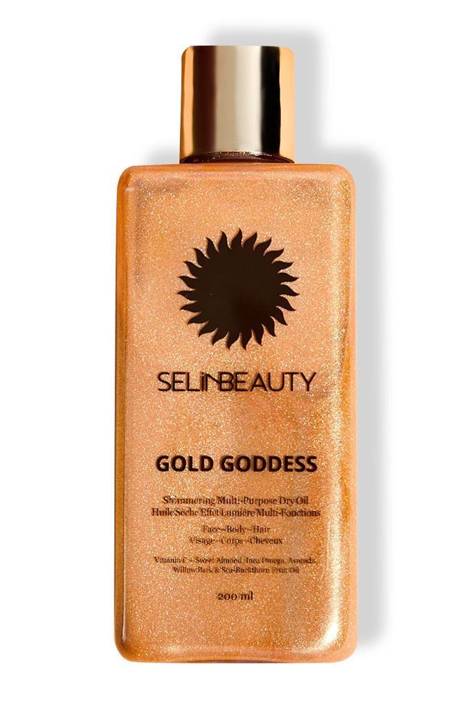 Selin Beauty Gold Goddess Shimmering Multi Purpose Dry Oil 200 ML Selin Beauty Gold Goddess Shimmering Multi Purpose Dry Oil 200 ML